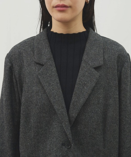 fig Ｌondon（フィグロンドン）の「_WOOL TWEED jacket（テーラードジャケット・レディース・グレー/ブラック・FREE）」の15枚目の写真