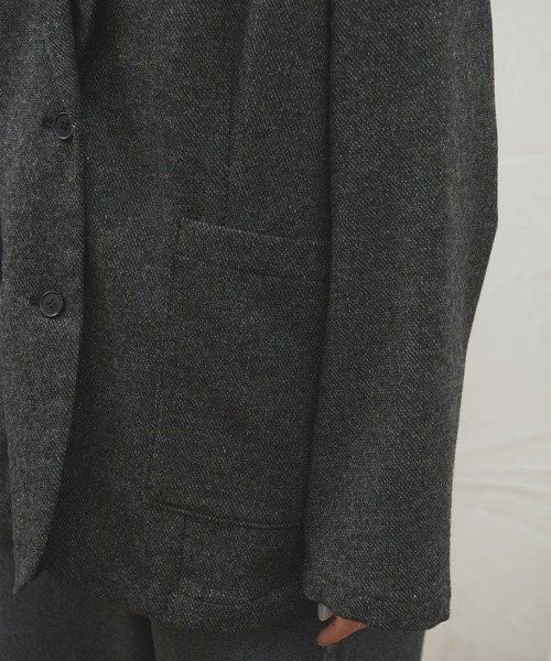fig Ｌondon（フィグロンドン）の「_WOOL TWEED jacket（テーラードジャケット・レディース・グレー/ブラック・FREE）」の14枚目の写真