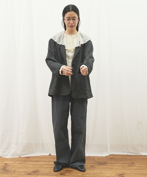 fig Ｌondon（フィグロンドン）の「_WOOL TWEED jacket（テーラードジャケット・レディース・グレー/ブラック・FREE）」の22枚目の写真