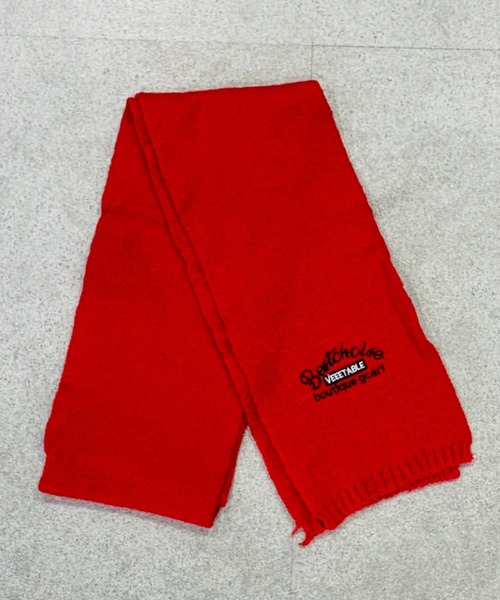 SHEPP（シープ）の「レタリング刺繍ニットマフラー（マフラー・レディース・アイボリー/レッド/グレー/ブラック/ベージュ・F）」の12枚目の写真