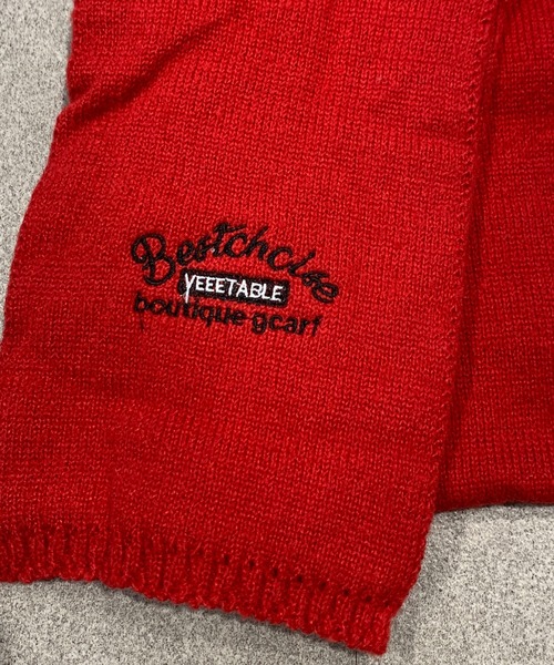 SHEPP（シープ）の「レタリング刺繍ニットマフラー（マフラー・レディース・アイボリー/レッド/グレー/ブラック/ベージュ・F）」の19枚目の写真