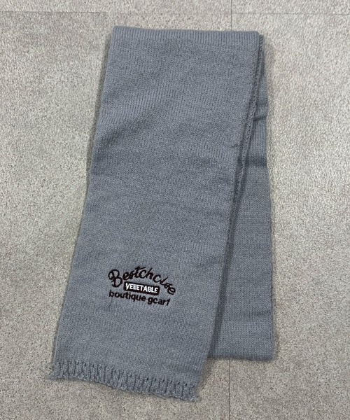 SHEPP（シープ）の「レタリング刺繍ニットマフラー（マフラー・レディース・アイボリー/レッド/グレー/ブラック/ベージュ・F）」の20枚目の写真