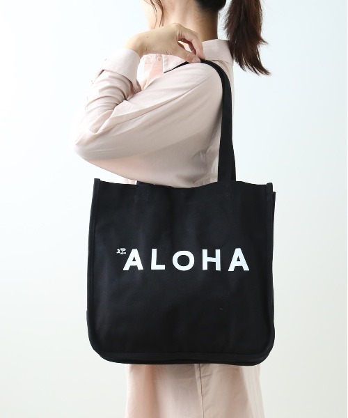 BACKYARD FAMILY(バックヤードファミリー)の「HALEIWA アロハプリントトート Lサイズ(トートバッグ・レディース・ネイビー/ブラック/アイボリー・FREE)」の3枚目の写真