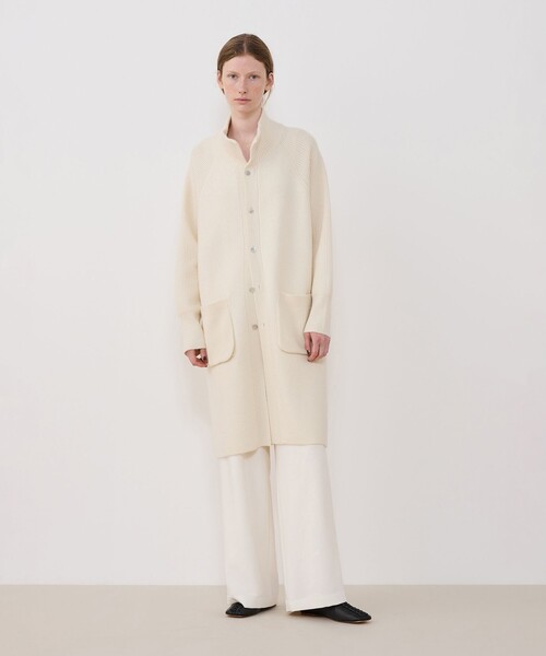 GALERIE VIE（ギャルリー ヴィー）の「モンゴルカシミヤ スタンドカラーコート（その他アウター・レディース・ホワイト/ブラウン・FREE）」の11枚目の写真
