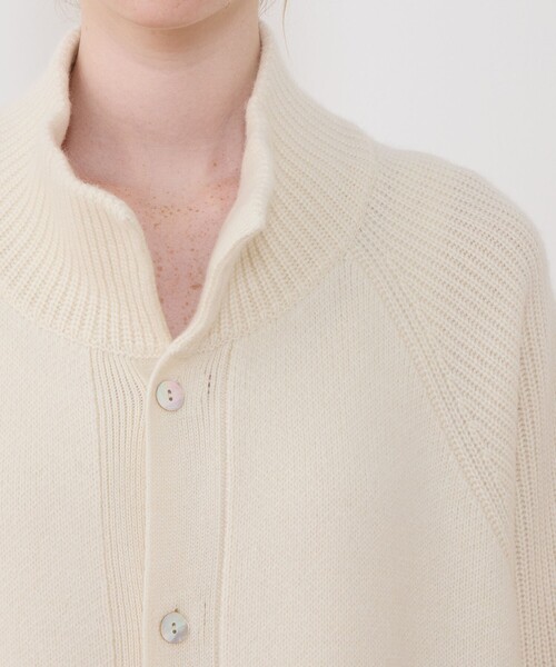 GALERIE VIE（ギャルリー ヴィー）の「モンゴルカシミヤ スタンドカラーコート（その他アウター・レディース・ホワイト/ブラウン・FREE）」の7枚目の写真