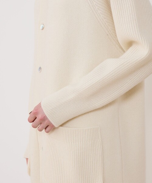GALERIE VIE（ギャルリー ヴィー）の「モンゴルカシミヤ スタンドカラーコート（その他アウター・レディース・ホワイト/ブラウン・FREE）」の6枚目の写真