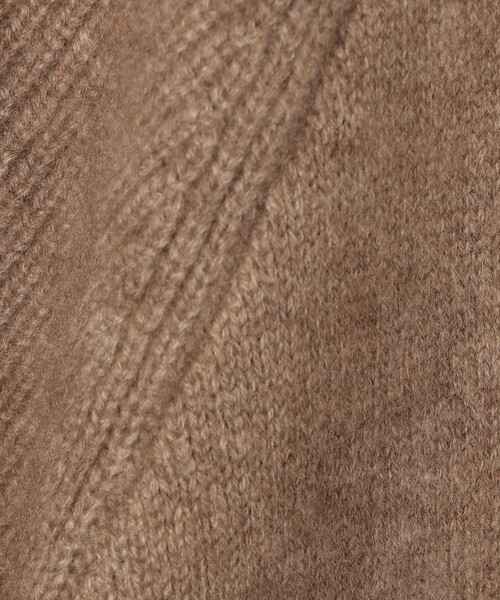 GALERIE VIE（ギャルリー ヴィー）の「モンゴルカシミヤ スタンドカラーコート（その他アウター・レディース・ホワイト/ブラウン・FREE）」の3枚目の写真