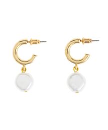 LAGUNAMOON | LADYフェイクパールフープピアス(ピアス(両耳用))