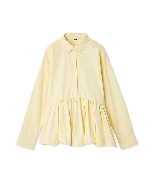 釦ダウン裾バルーンペプラムシャツ（シャツ/ブラウス）｜Mila Owen  