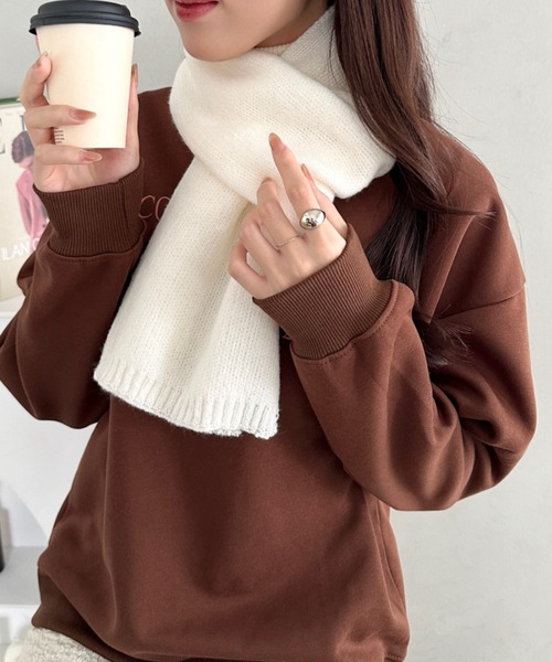 MYMOOD.(マイムード)の「13色展開 シンプルコンパクトマフラー(マフラー・レディース・ベージュ/ブルー/ブラック/アイボリー/ライトブルー/ライトグレー/ピンク/レッド/ワインレッド/キャメル/ブラウン/ダークブラウン/オレンジ/グレー/ライトベージュ・FREE)」の18枚目の写真