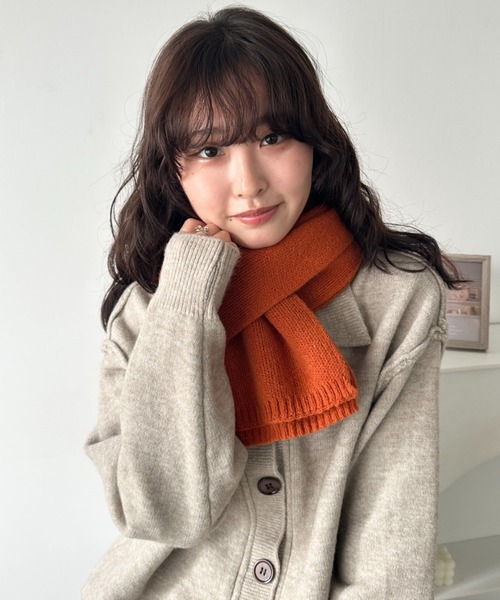 ぽむ　コンパクトマフラー　ハンドメイド　オーダー セール】13色展開 シンプルコンパクトマフラー（マフラー）｜MYMOOD