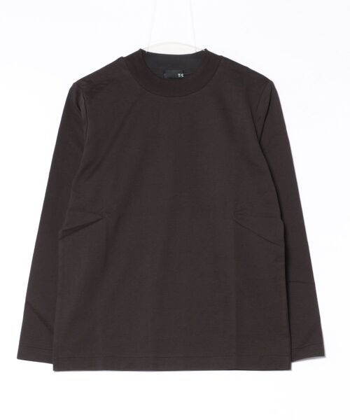 TAKA-Q(タカキュー)の「Tシャツ メンズ 長袖 ストレッチ 綿 コットン ボーダー シルケット スムス モックネック ドレスT(Tシャツ/カットソー・メンズ・ホワイト×ブラック/ブラウン・S/MEDIUM/LARGE/X-LARGE)」の11枚目の写真