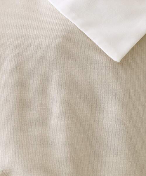 OPAQUE.CLIP（オペークドットクリップ）の「襟付きドルマントップス【洗濯機OK】（Tシャツ/カットソー・レディース・ネイビー/ライトベージュ/ブラック・38/40）」の17枚目の写真