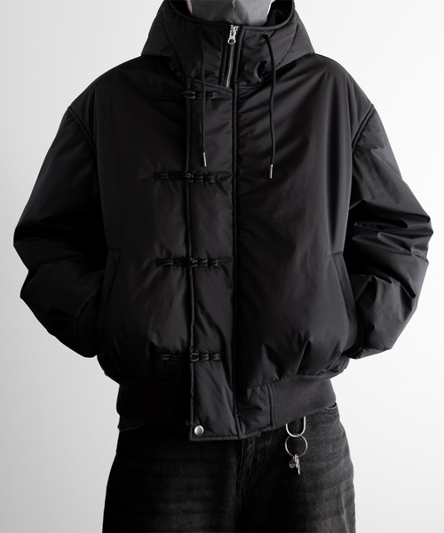 RUUBON】padded hooded kung fu jacket / パデッド フーデッド