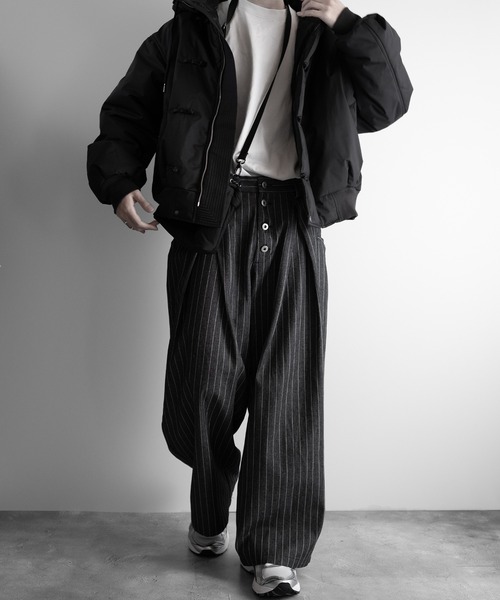 RUUBON(ルーボン)の「【RUUBON】padded hooded kung fu jacket / パデッド フーデッド カンフー ジャケット(ブルゾン・メンズ・ブラック・L/M/S)」の3枚目の写真