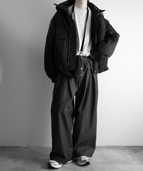 RUUBON(ルーボン)の「【RUUBON】padded hooded kung fu jacket / パデッド フーデッド カンフー ジャケット(ブルゾン・メンズ・ブラック・L/M/S)」の4枚目の写真