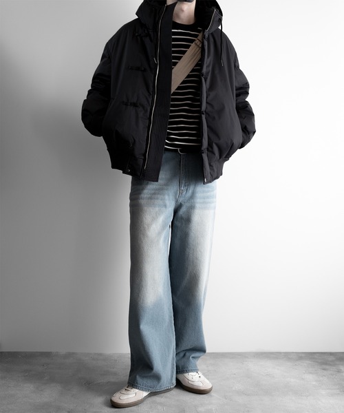 RUUBON(ルーボン)の「【RUUBON】padded hooded kung fu jacket / パデッド フーデッド カンフー ジャケット(ブルゾン・メンズ・ブラック・L/M/S)」の7枚目の写真
