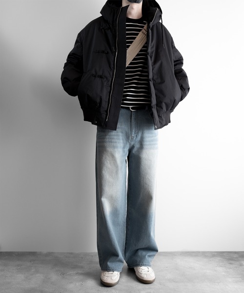 RUUBON(ルーボン)の「【RUUBON】padded hooded kung fu jacket / パデッド フーデッド カンフー ジャケット(ブルゾン・メンズ・ブラック・L/M/S)」の8枚目の写真