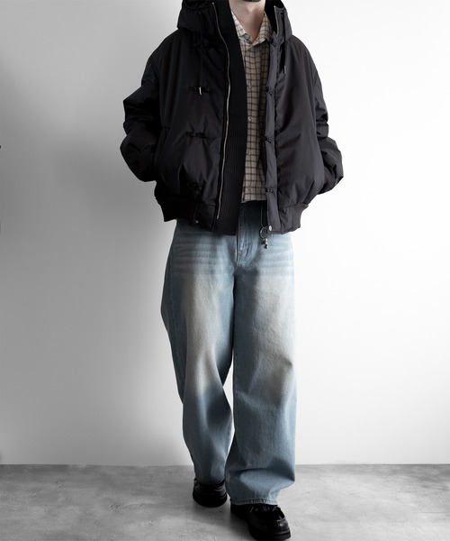 RUUBON(ルーボン)の「【RUUBON】padded hooded kung fu jacket / パデッド フーデッド カンフー ジャケット(ブルゾン・メンズ・ブラック・L/M/S)」の9枚目の写真