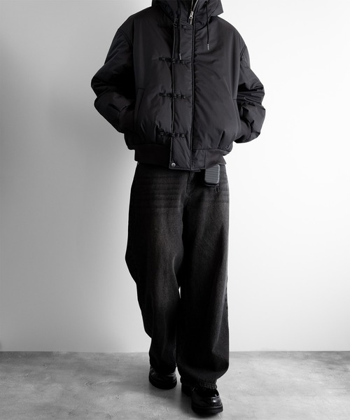 RUUBON(ルーボン)の「【RUUBON】padded hooded kung fu jacket / パデッド フーデッド カンフー ジャケット(ブルゾン・メンズ・ブラック・L/M/S)」の10枚目の写真