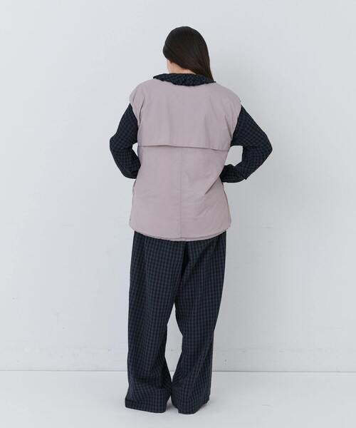 conges payes ADIEU TRISTESSE（コンジェ ペイエ アデュートリステス）の「中綿ベスト（ベスト・レディース・ピンク/ブルーグリーン・38）」の6枚目の写真