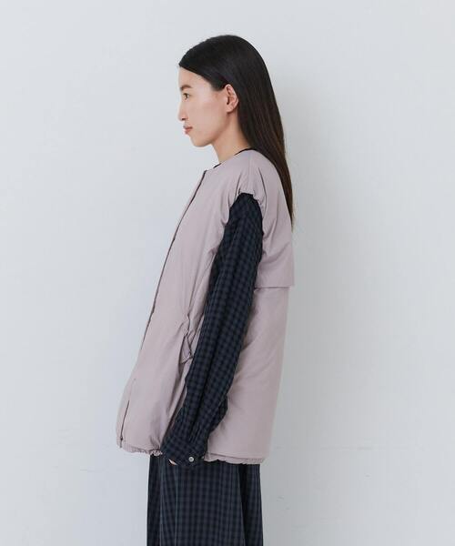 conges payes ADIEU TRISTESSE（コンジェ ペイエ アデュートリステス）の「中綿ベスト（ベスト・レディース・ピンク/ブルーグリーン・38）」の8枚目の写真