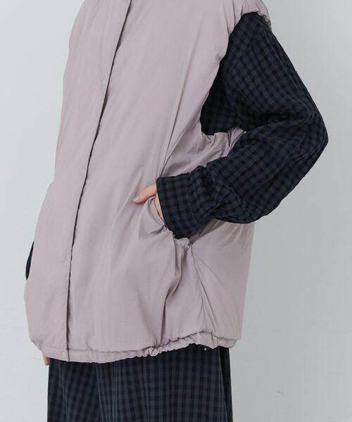 conges payes ADIEU TRISTESSE（コンジェ ペイエ アデュートリステス）の「中綿ベスト（ベスト・レディース・ピンク/ブルーグリーン・38）」の10枚目の写真