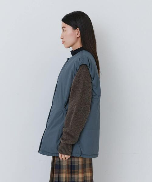 conges payes ADIEU TRISTESSE（コンジェ ペイエ アデュートリステス）の「中綿ベスト（ベスト・レディース・ピンク/ブルーグリーン・38）」の17枚目の写真