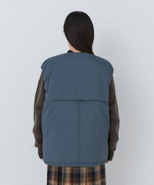 conges payes ADIEU TRISTESSE（コンジェ ペイエ アデュートリステス）の「中綿ベスト（ベスト・レディース・ピンク/ブルーグリーン・38）」の18枚目の写真