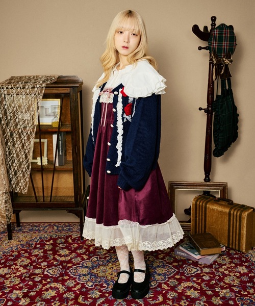 kutir（クティール）の「【クティールとレトロ】レースフラワーカーディガン（カーディガン/ボレロ・レディース・アイボリー/レッド/ネイビー/ブラウン・FREE）」の19枚目の写真