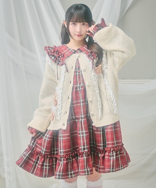 kutir（クティール）の「【クティールとレトロ】レースフラワーカーディガン（カーディガン/ボレロ・レディース・アイボリー/レッド/ネイビー/ブラウン・FREE）」の5枚目の写真