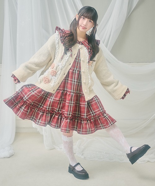 kutir（クティール）の「【クティールとレトロ】レースフラワーカーディガン（カーディガン/ボレロ・レディース・アイボリー/レッド/ネイビー/ブラウン・FREE）」の14枚目の写真