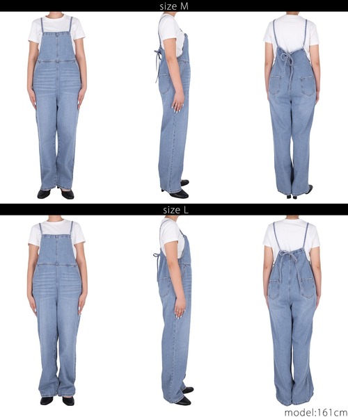 coca（coca）（コカ）の「【WEB限定セール】デニムサロペット（サロペット/オーバーオール・レディース・ライトブルー・M/L）」の6枚目の写真