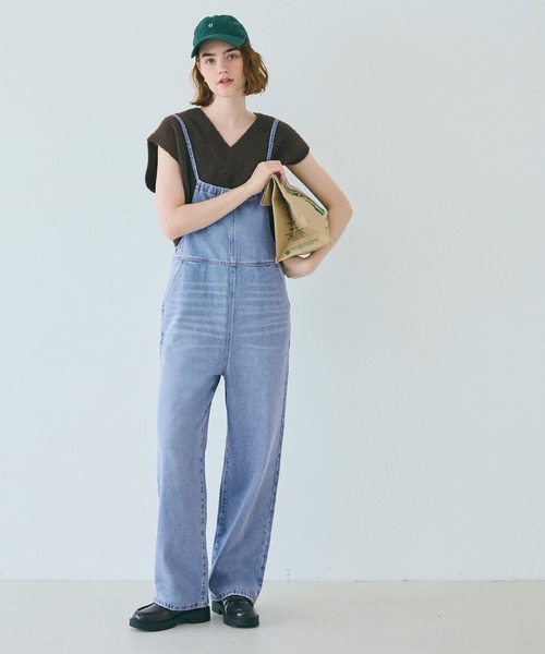 coca（coca）（コカ）の「【WEB限定セール】デニムサロペット（サロペット/オーバーオール・レディース・ライトブルー・M/L）」の2枚目の写真