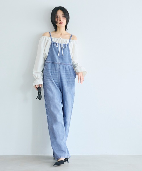 coca（coca）（コカ）の「【WEB限定セール】デニムサロペット（サロペット/オーバーオール・レディース・ライトブルー・M/L）」の9枚目の写真
