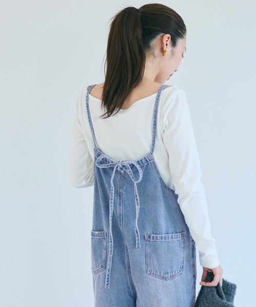 coca（coca）（コカ）の「【WEB限定セール】デニムサロペット（サロペット/オーバーオール・レディース・ライトブルー・M/L）」の15枚目の写真