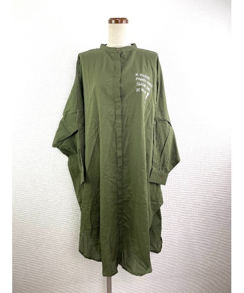 Rydia(リディア)の「オーバーサイズワンピースブラウス(シャツ/ブラウス・レディース・スミクロ/ベージュ/カーキ・M)」の13枚目の写真