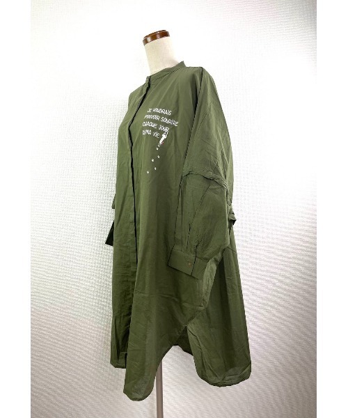 Rydia(リディア)の「オーバーサイズワンピースブラウス(シャツ/ブラウス・レディース・スミクロ/ベージュ/カーキ・M)」の14枚目の写真