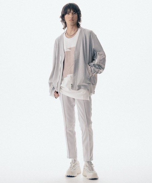 Maison ULA（メゾンウラ）の「【Maison ULA】メッシュカーディガン（カーディガン/ボレロ・メンズ・ブラック/グレー・1/2）」の16枚目の写真