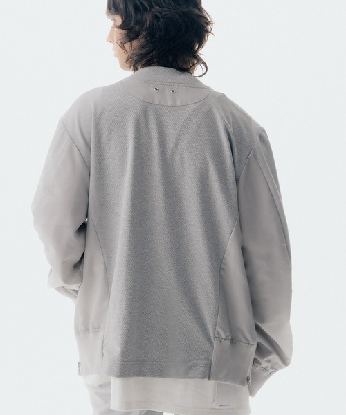 Maison ULA（メゾンウラ）の「【Maison ULA】メッシュカーディガン（カーディガン/ボレロ・メンズ・ブラック/グレー・1/2）」の14枚目の写真