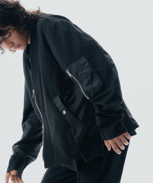 Maison ULA（メゾンウラ）の「【Maison ULA】メッシュカーディガン（カーディガン/ボレロ・メンズ・ブラック/グレー・1/2）」の19枚目の写真