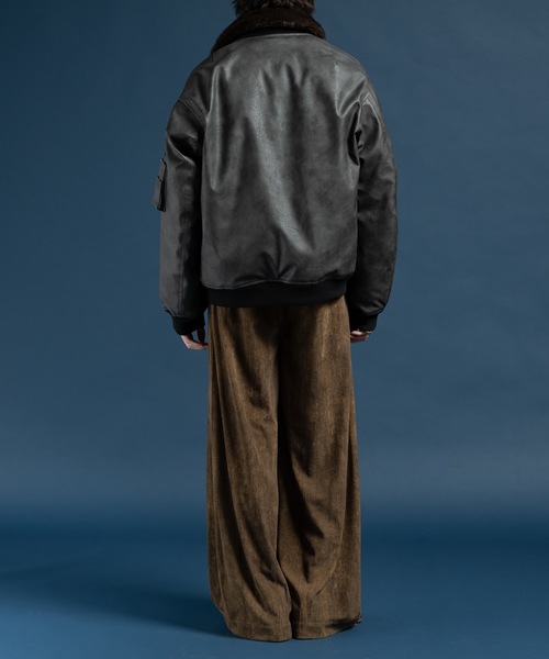 CASPER JOHN（キャスパージョン）の「MA-1 bomber jacket/MA-1 ボンバージャケット（MA-1・メンズ・ブラウン/ブラック/ブラック系その他・LARGE/MEDIUM/SMALL/X-SMALL）」の8枚目の写真