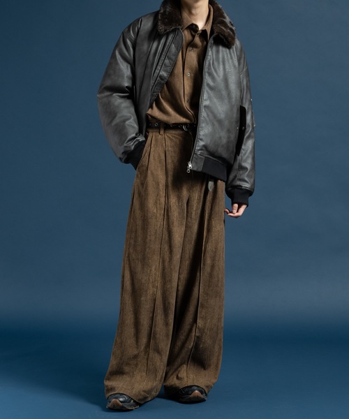 CASPER JOHN（キャスパージョン）の「MA-1 bomber jacket/MA-1 ボンバージャケット（MA-1・メンズ・ブラウン/ブラック/ブラック系その他・LARGE/MEDIUM/SMALL/X-SMALL）」の7枚目の写真