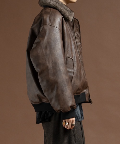 CASPER JOHN（キャスパージョン）の「MA-1 bomber jacket/MA-1 ボンバージャケット（MA-1・メンズ・ブラウン/ブラック/ブラック系その他・LARGE/MEDIUM/SMALL/X-SMALL）」の14枚目の写真