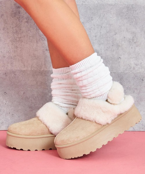 ANAP（アナップ）の「ファーバンド厚底スリッポン（スリッポン・レディース・ライトベージュ/ブラウン・S/LL/L/M）」の10枚目の写真