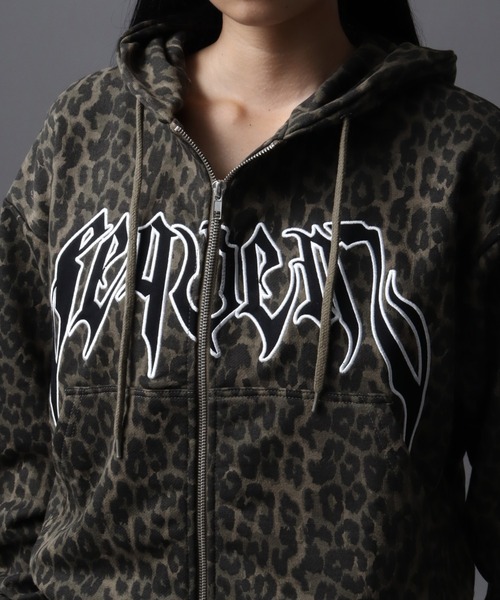 SEQUENZ（シークエンズ）の「【SEQUENZ（シークエンズ）】APPLIQUE APPLIQUE ZIP/P/K（パーカー・メンズ・レオパード/ブラック・S/M/L）」の20枚目の写真