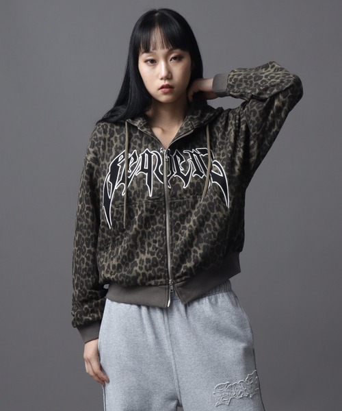 SEQUENZ（シークエンズ）の「【SEQUENZ（シークエンズ）】APPLIQUE APPLIQUE ZIP/P/K（パーカー・メンズ・レオパード/ブラック・S/M/L）」の19枚目の写真