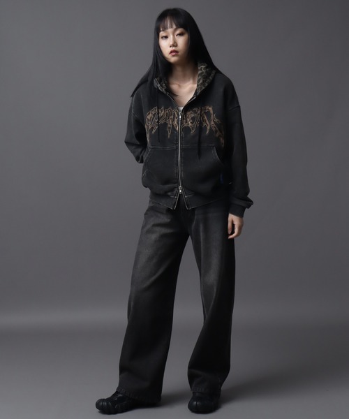 SEQUENZ（シークエンズ）の「【SEQUENZ（シークエンズ）】APPLIQUE APPLIQUE ZIP/P/K（パーカー・メンズ・レオパード/ブラック・S/M/L）」の17枚目の写真