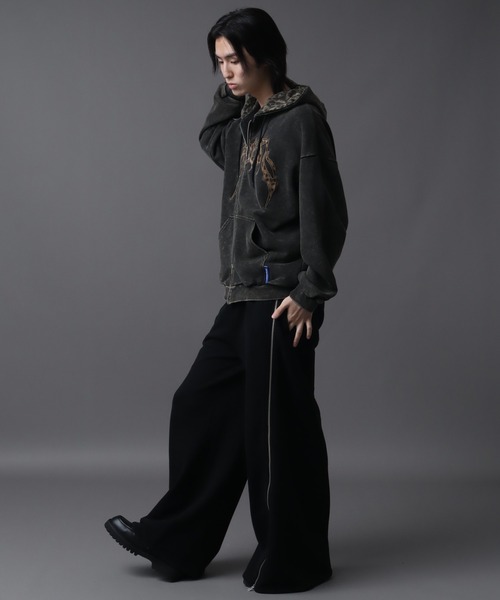 SEQUENZ（シークエンズ）の「【SEQUENZ（シークエンズ）】APPLIQUE APPLIQUE ZIP/P/K（パーカー・メンズ・レオパード/ブラック・S/M/L）」の10枚目の写真