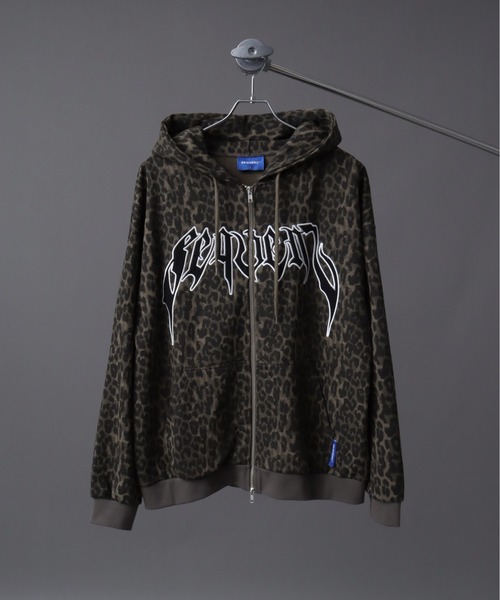 SEQUENZ（シークエンズ）の「【SEQUENZ（シークエンズ）】APPLIQUE APPLIQUE ZIP/P/K（パーカー・メンズ・レオパード/ブラック・S/M/L）」の15枚目の写真